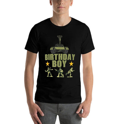Birthday Army Party Army Decorations Boys Birthday Party  Rolled Sleeves T-Shirt
