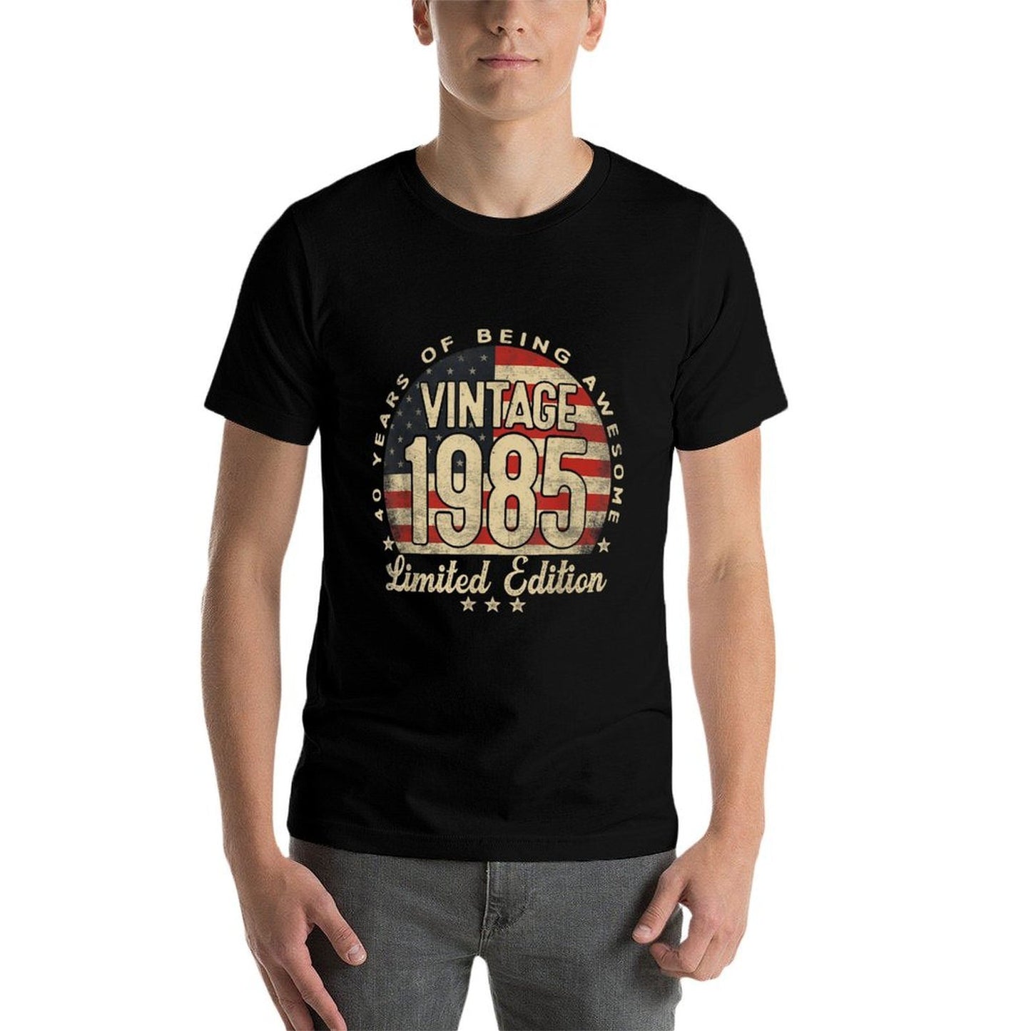 Vintage 1985 Limited Edition 40-Year-Old Gifts USA  High-quality Stitching T-Shirt