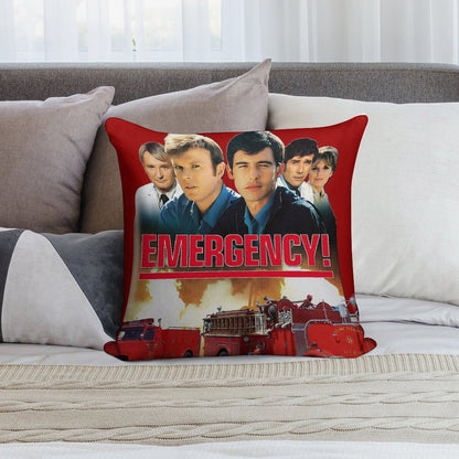 Retro Vintage 70s Medical Drama EMERGENCY! Tribute Soft Luxury Feel Throw Pillow