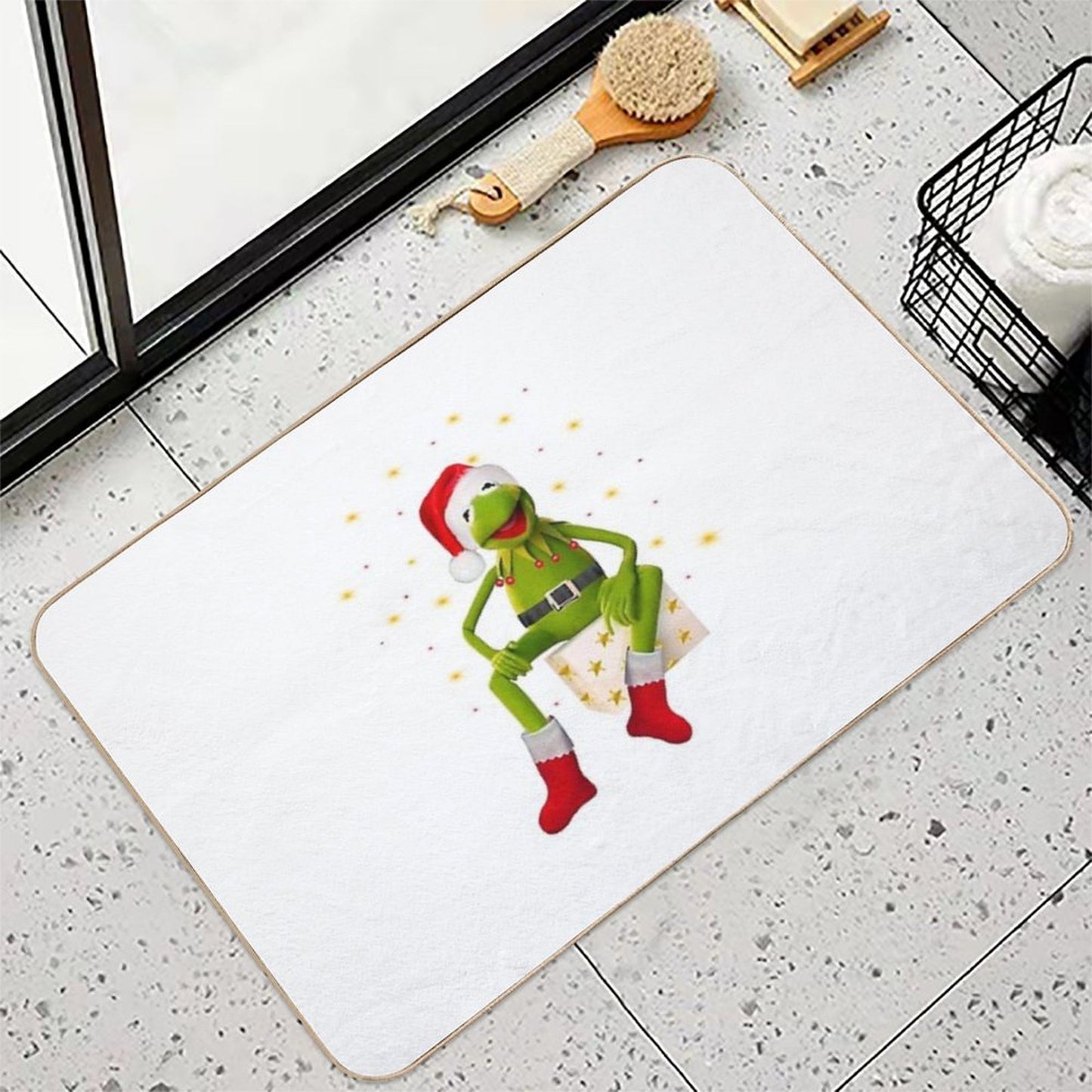 Kermit Muppet Show-Christmas  Toxin-Free Bath Mat