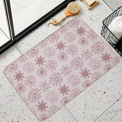 Magical Sun Bohemian Dreamy Aesthetic In Muted Colors Light & Dark Muted Pink  Multi-Purpose Bath Mat