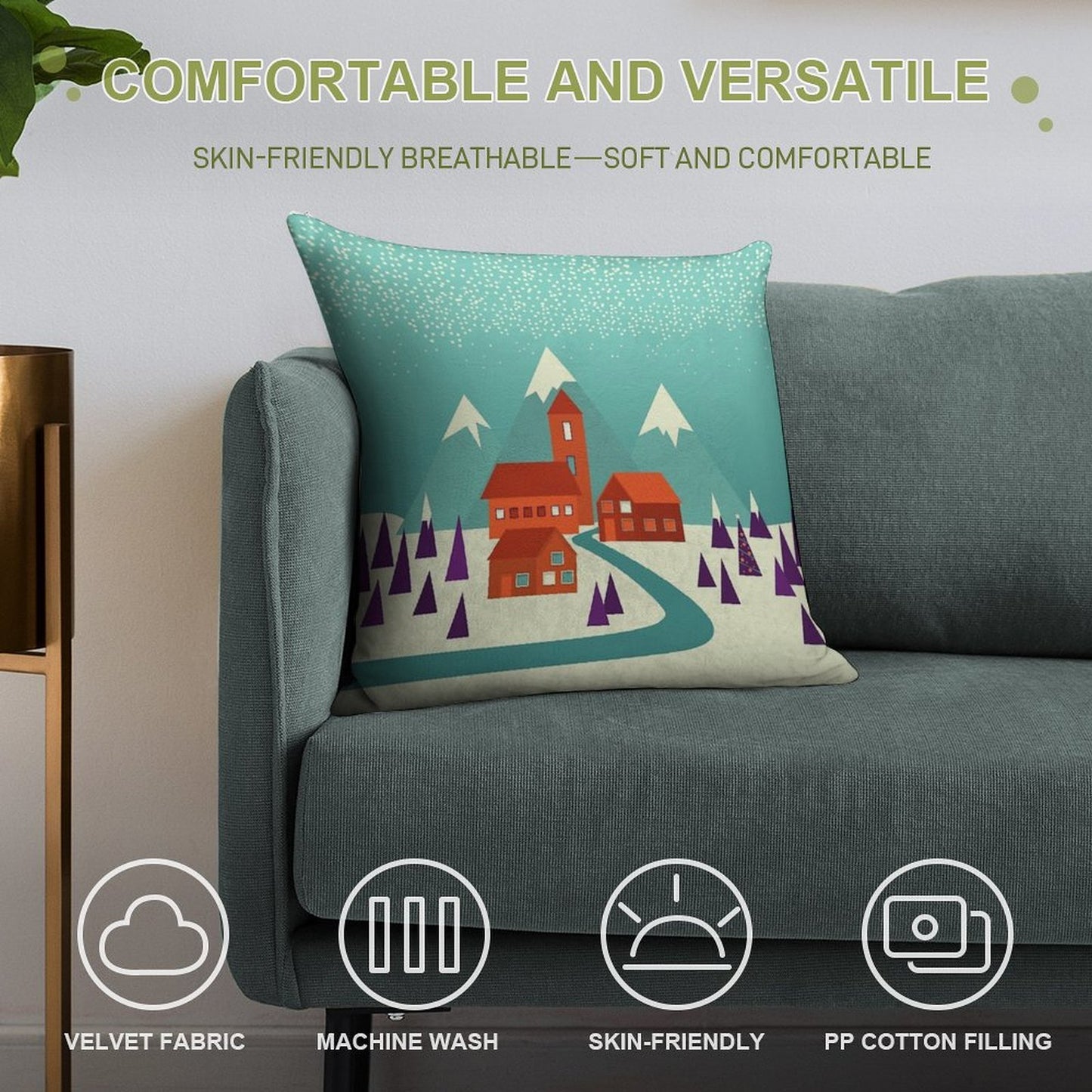 Village Soft Ultra-Soft Texture Throw Pillow