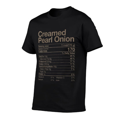 Creamed Pearl Onions Nutrition Fact Thanksgiving Christmas  Lightweight T-Shirt