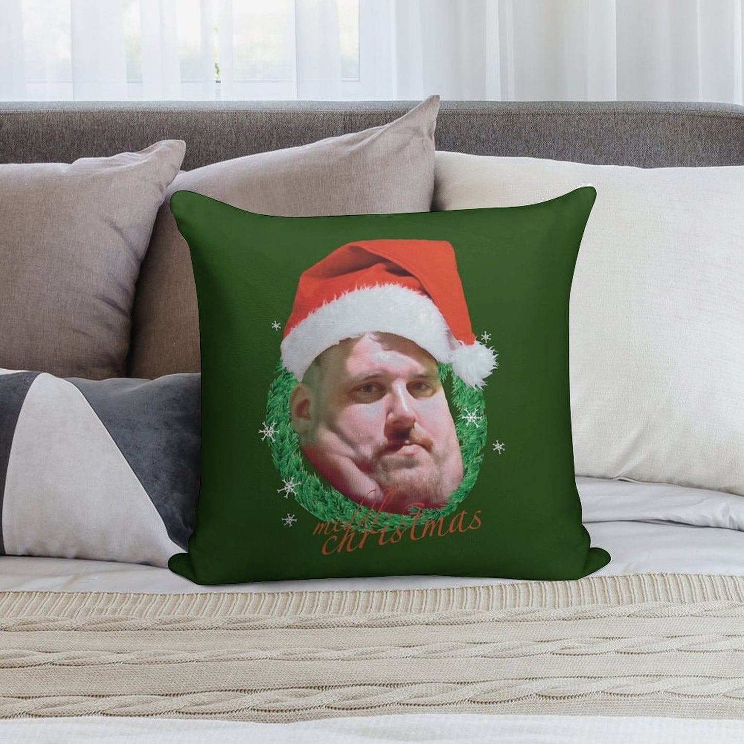 Meddl Xmas Christmas Lord Soft Hidden Zipper Throw Pillow