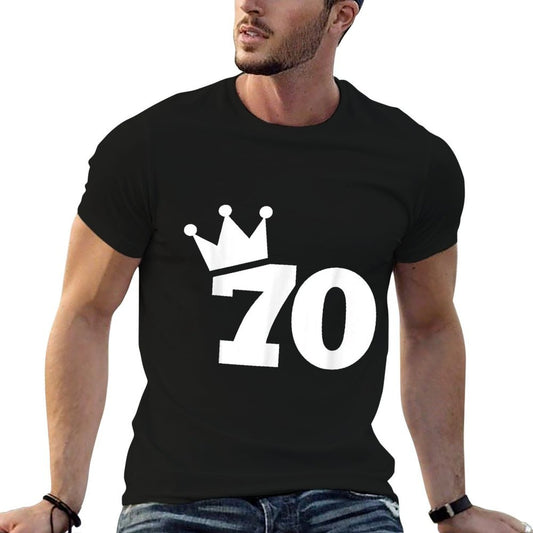 70th Birthday Crown  Heathered Texture T-Shirt
