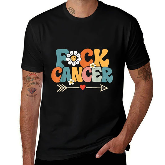 Groovy Fuck Cancer, I Hate Cancer, Breast Cancer Awareness  Classic T-Shirt