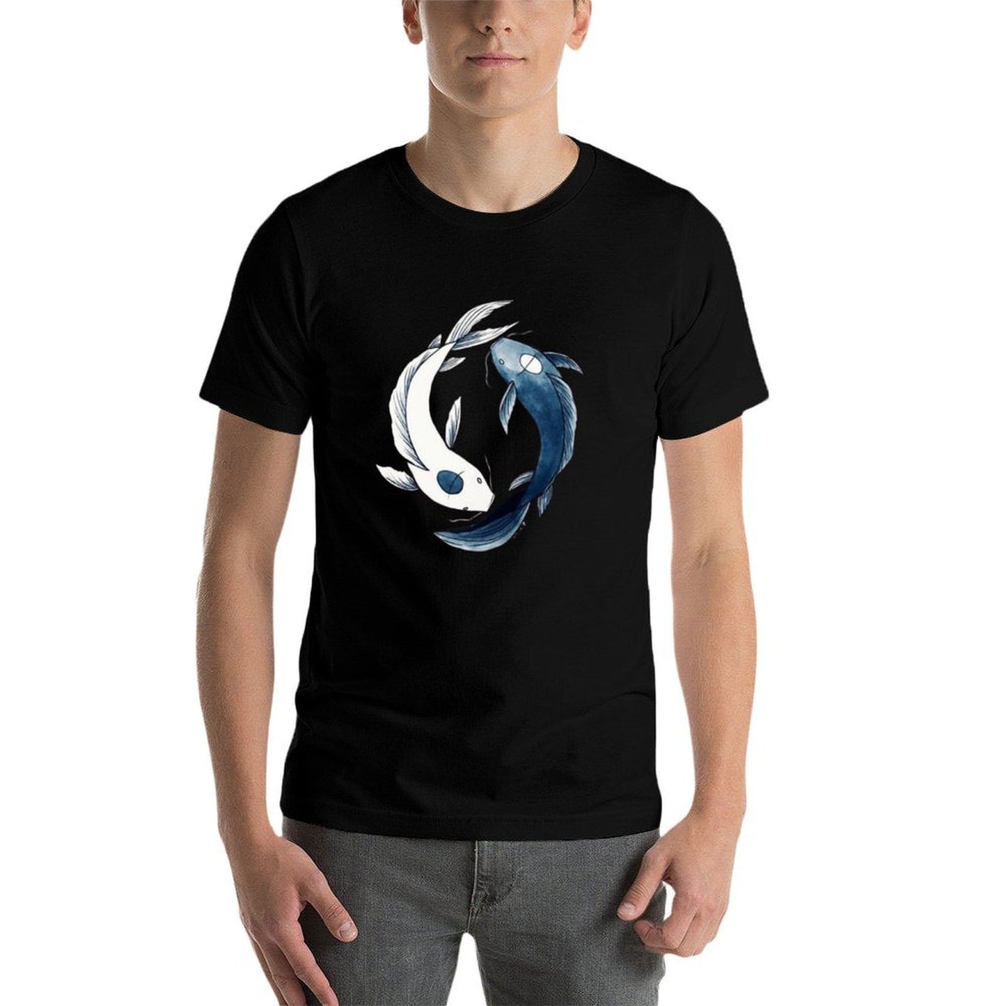 Tui And La - Yin & Yang Koi  Polyester Blend T-Shirt