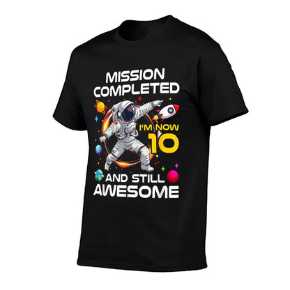 10Th Birthday Astronaut 10 Years Old Outer Space Birthday  Vintage-inspired T-Shirt