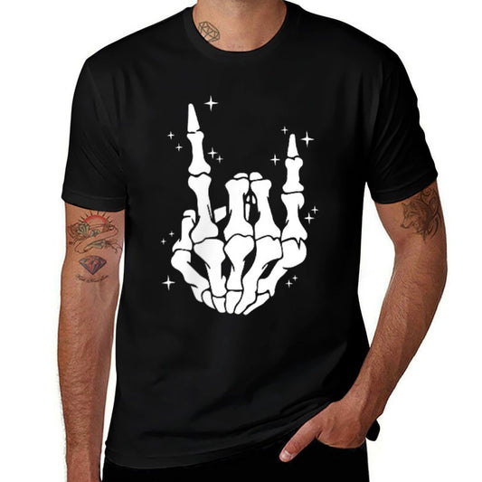 (2 Sided) Skeleton Just A Dad Who Always Came Back With Milk  High-quality Stitching T-Shirt