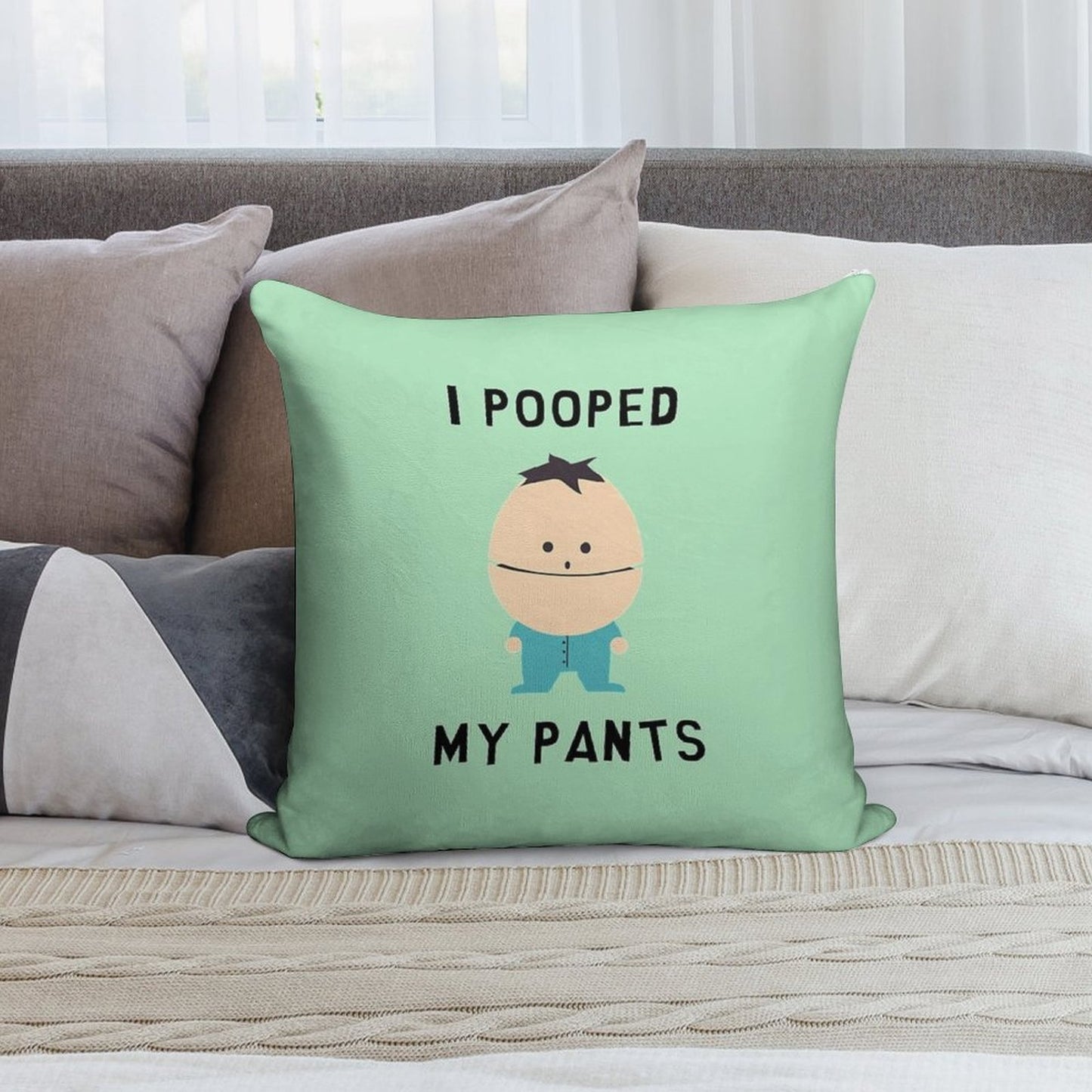 I Pooped My Pants Soft Decorative Cover Throw Pillow