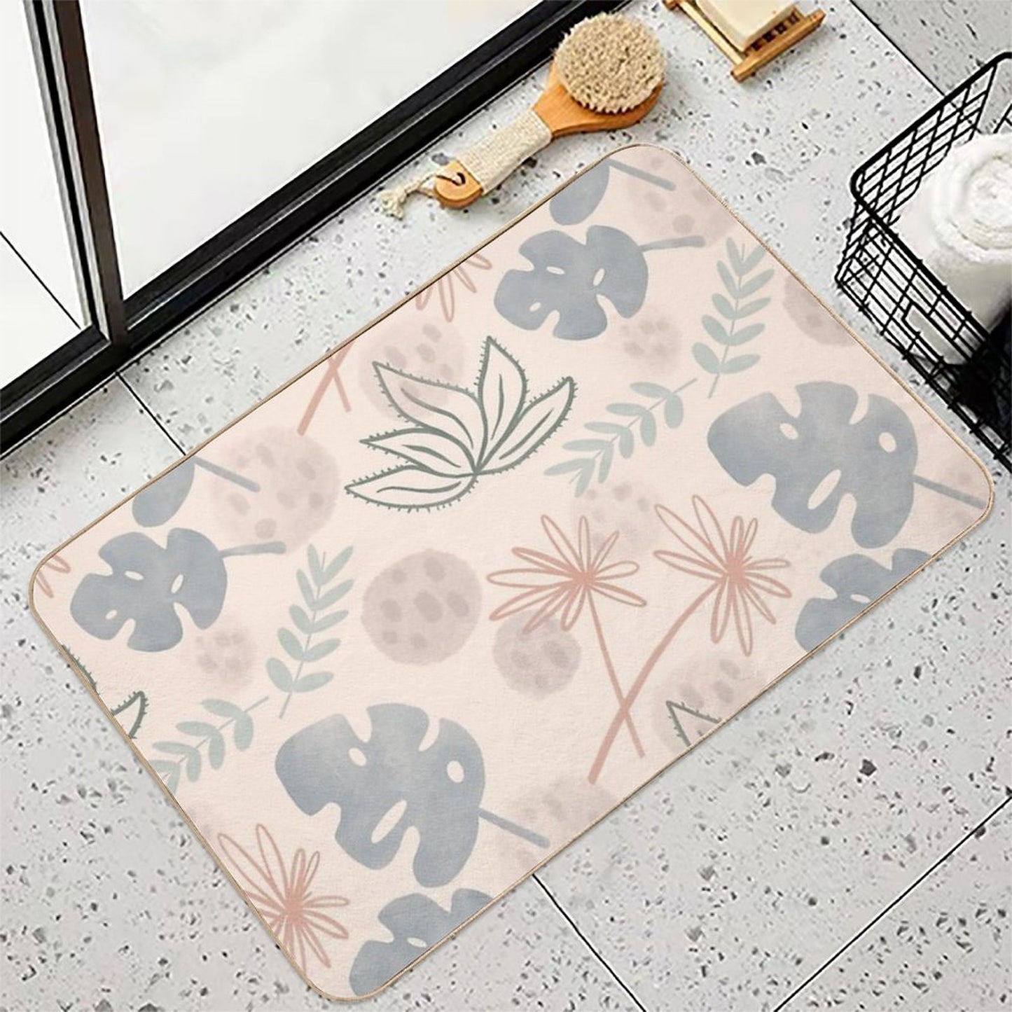 Monstera Pattern 2  Easy To Clean Bath Mat
