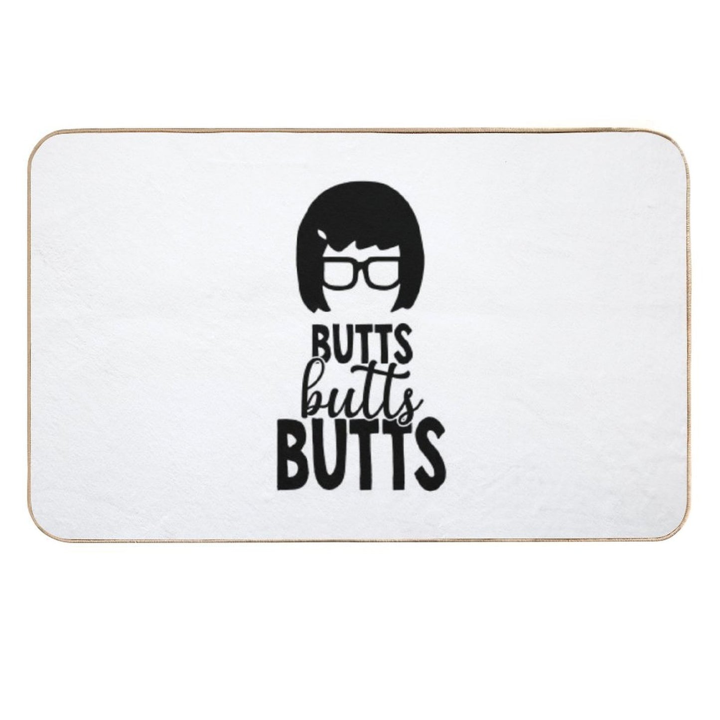 Bobs Animated Sitcom Burgers - Butts Butts Butts  Repositionable Bath Mat