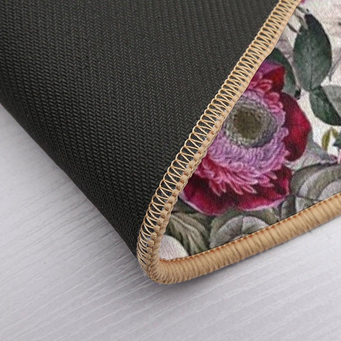 Vintage Pink Floral Botanical Night Garden Pattern  NightGarden Durable Bath Mat