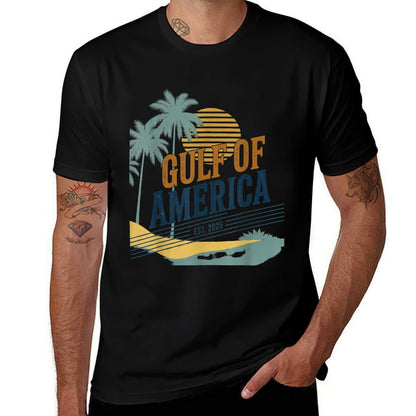 Retro Vintage Gulf Of USA America Est 2025 Gulf Mexico Soft T-Shirt