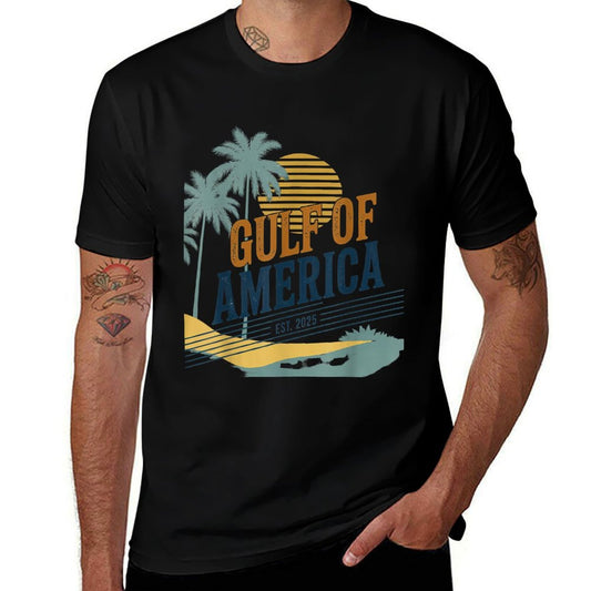 Retro Vintage Gulf Of USA America Est 2025 Gulf Mexico Soft T-Shirt