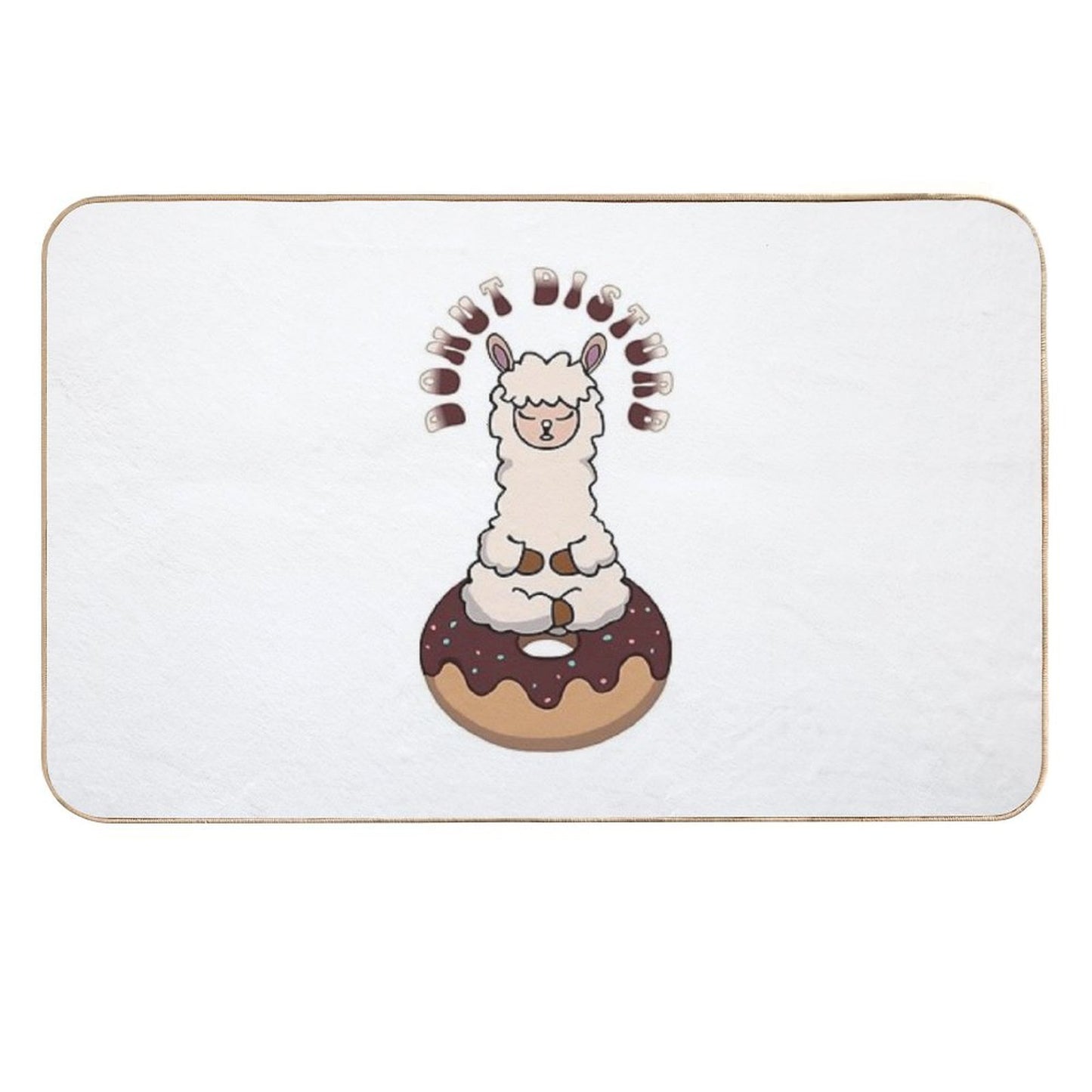 Donut Disturb - Kawaii Alpaca Meditation  Pet-Safe Bath Mat