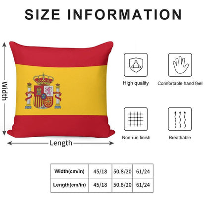Flag of Spain Soft Decorative Cover Throw Pillow