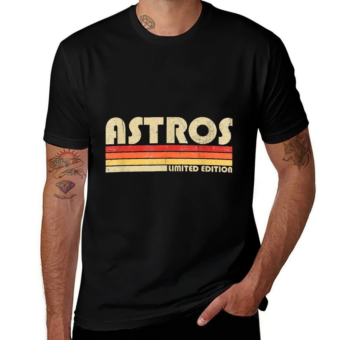 Astros Name Personalized Vintage Retro Gift for Men Women  Versatile T-Shirt