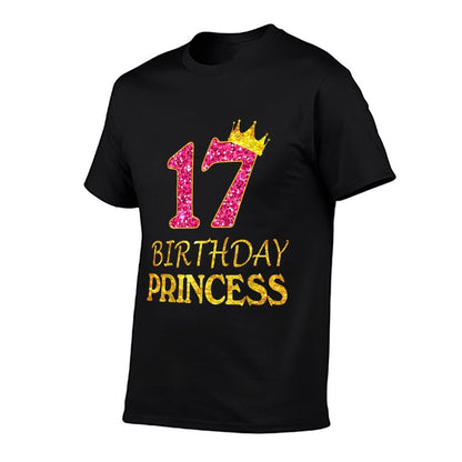 Crown 17th Birthday Princess Girl 17 Years Old Gifts  Graphic-printed T-Shirt