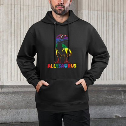 Gay Pride Month Allysaurus Dino Trex LGBTQ Ally Boys Kids Versatile Streetwear Hoodie