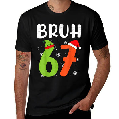 Funny Bruh 67 Christmas Pajamas Six Seven Xmas 6-7 Meme  Classic T-Shirt