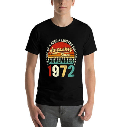 50 Year Old Men Women Vintage November 1972 50th Birthday  Graphic-printed T-Shirt