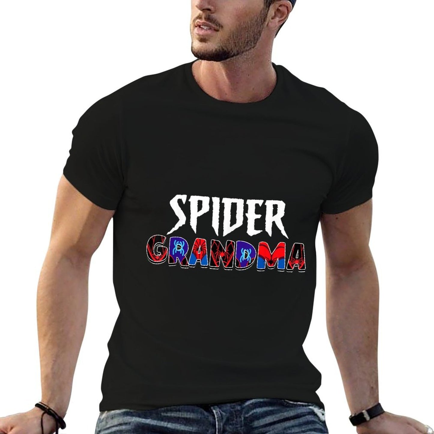 Birthday Party Spider Outfit Spider Grandma Women  Fade-proof Color T-Shirt