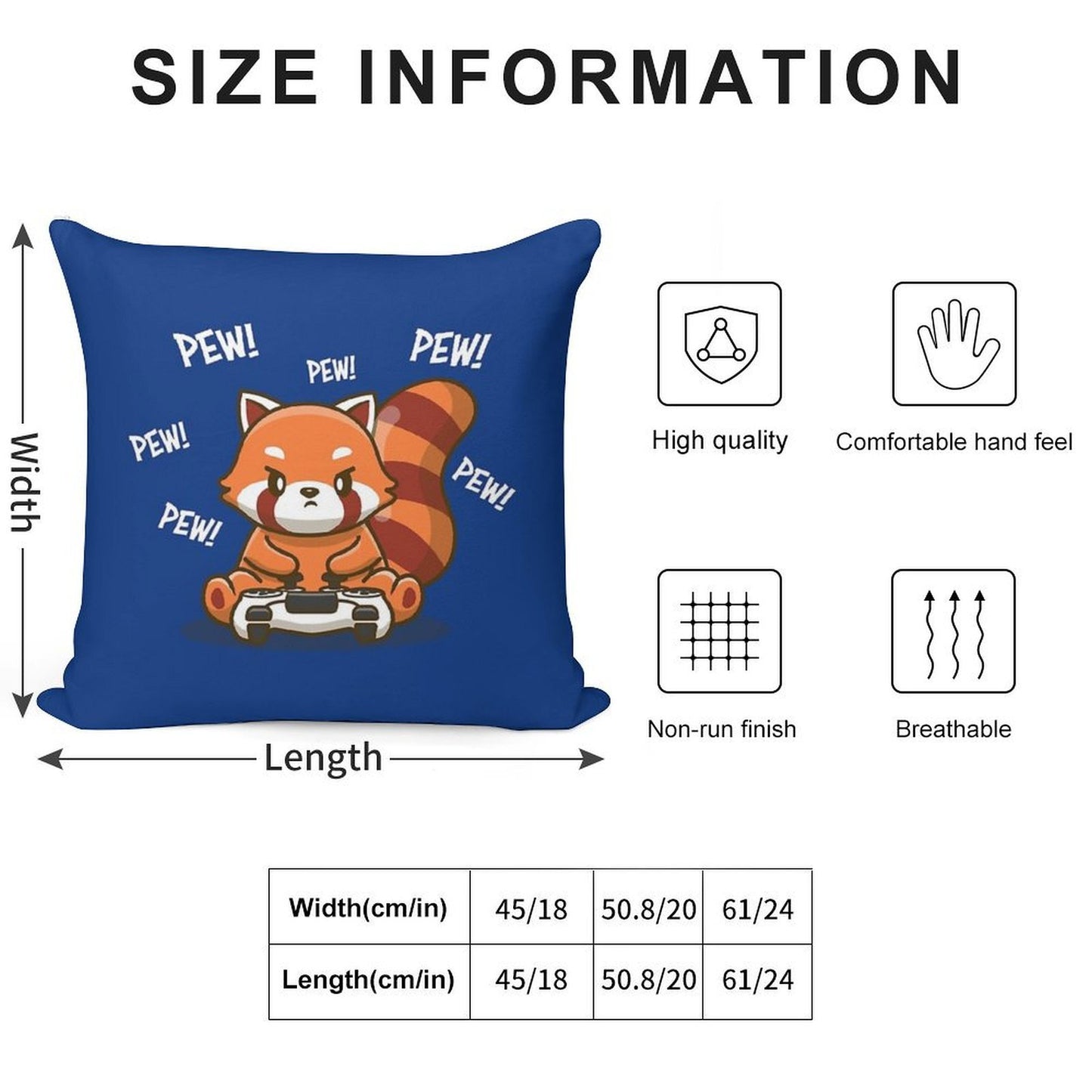 Red Panda Soft Durable Construction Throw Pillow
