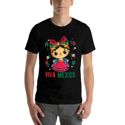 Cute Viva Mexico Girl Mexican Independence Day Kids Toddler  Durable T-Shirt