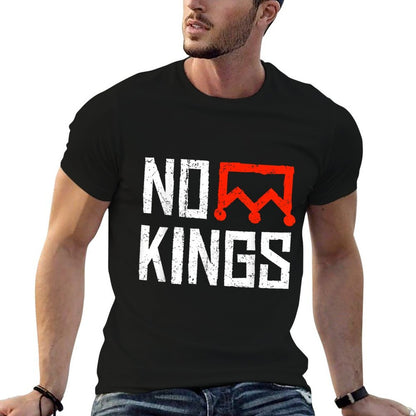 No Kings Protest Symbolic Sign  Wrinkle-resistant T-Shirt