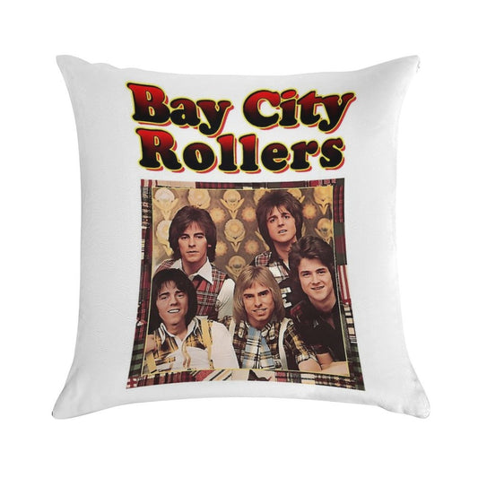 Bay City Rollerss Band Music Rock Gift For Fan Soft Home Decor Throw Pillow