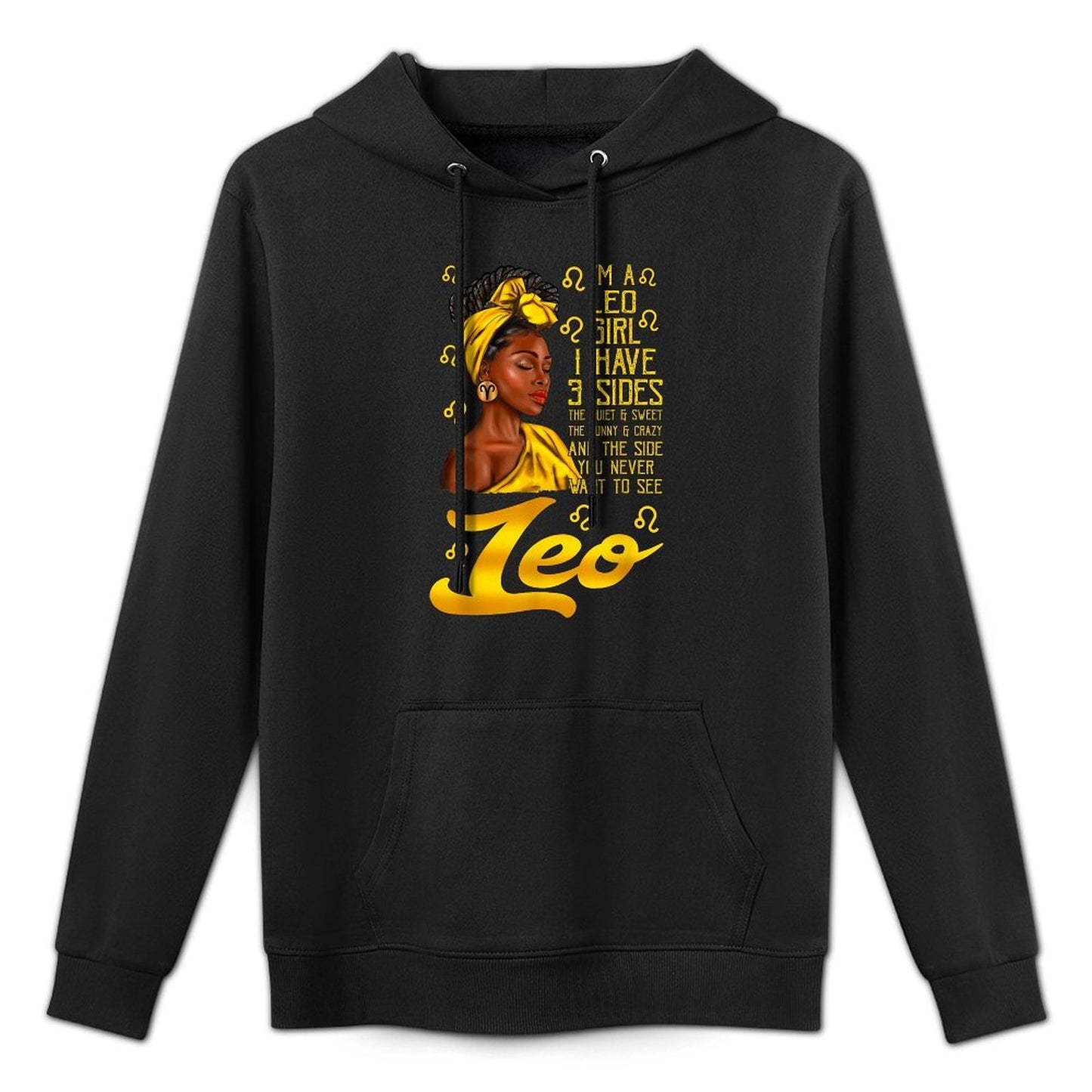 Leo Afro Black Woman Its My Birthday Zodiac Sign Customizable Surface Hoodie