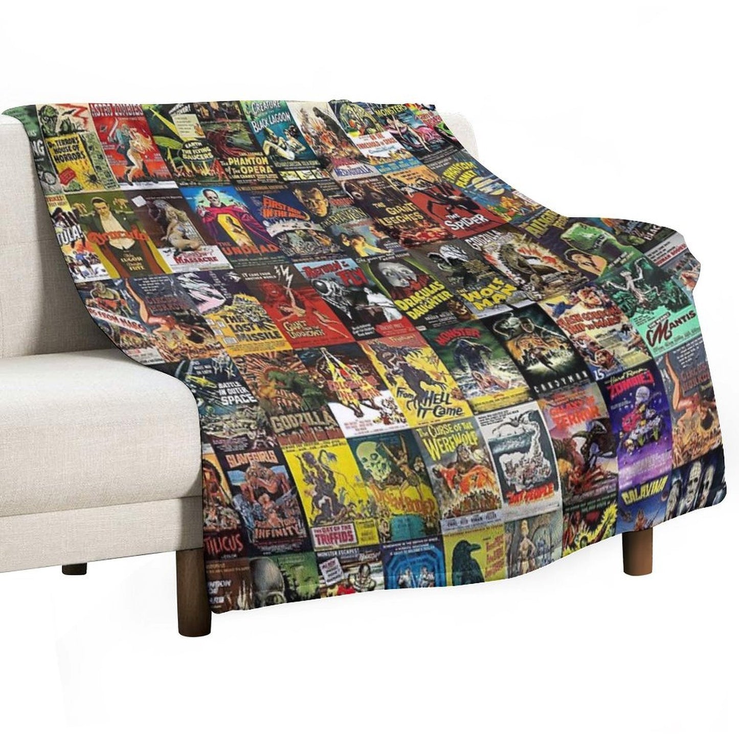 Monster Movie Posters Comfort Throw Blanket