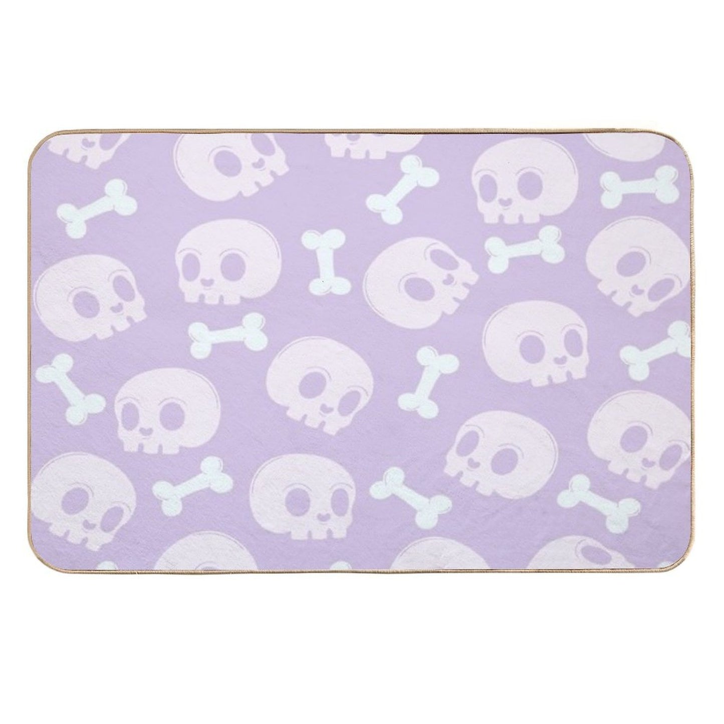 Bones An Skull  Fade-Resistant Bath Mat
