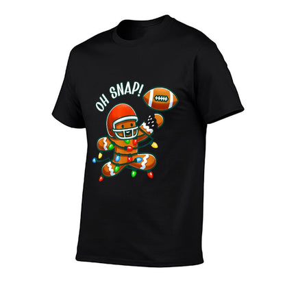 Oh Snap Gingerbreadman Christmas Football Men Women Kids  Eco-friendly Material T-Shirt