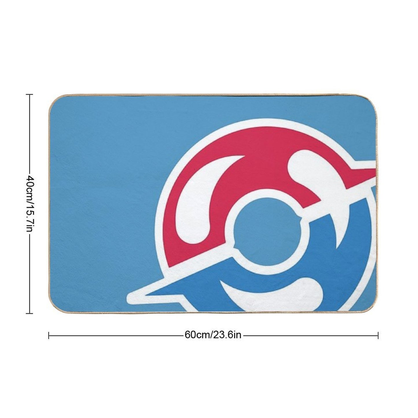 Gym Ball Symbol  Easy To Clean Bath Mat