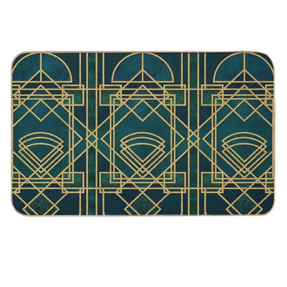Art Deco Elegant Gatsby Style  Stain-Proof Bath Mat