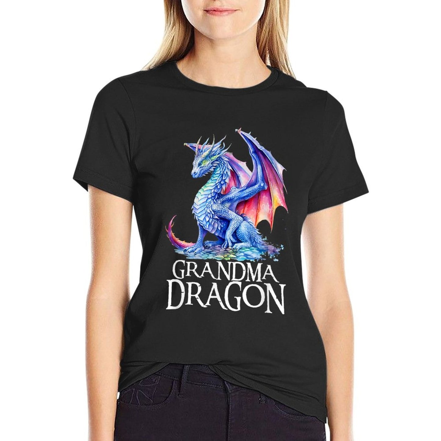 Grandma Dragon Grandmother Dragons Lover Mother's Day Xmas  Tagless Design T-Shirt
