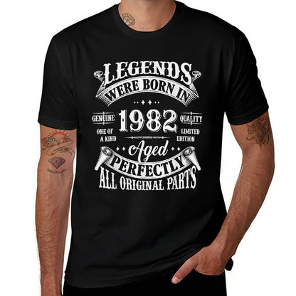43rd Birthday 43 Years Old Vintage Legends Born In 1982  Vintage-inspired T-Shirt