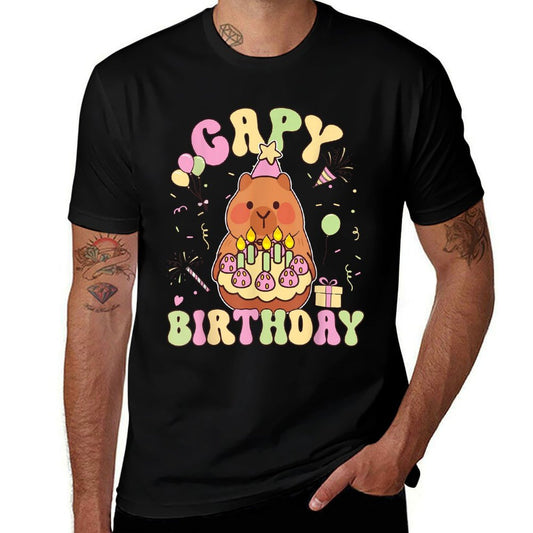 Capy Birthday Funny Capybara Animals Boys Girls Birthday  Lightweight T-Shirt