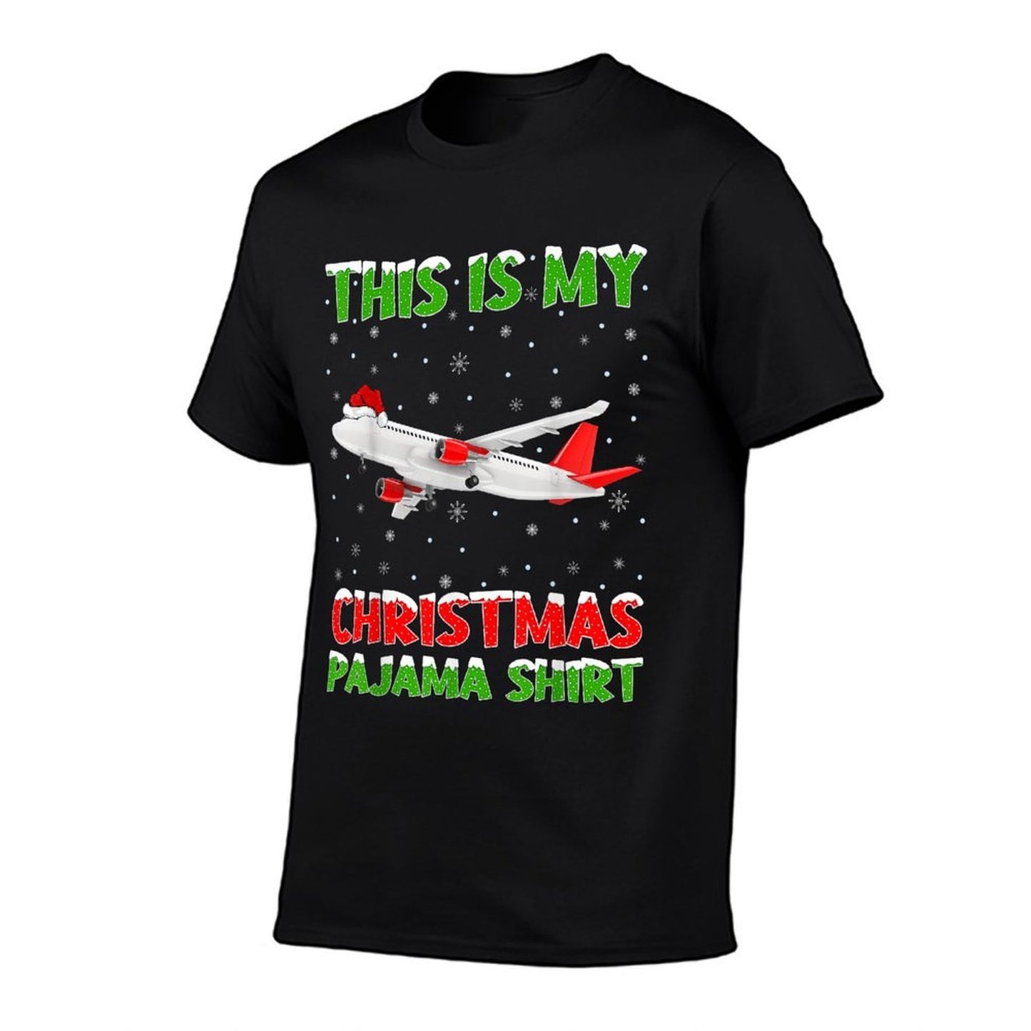 This Is My Christmas Pajama Airplane Christmas  Cotton T-Shirt