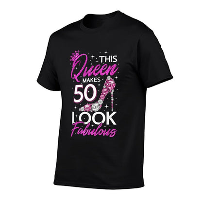 This Queen Makes 50 Look Fabulous 50th Birthday  Polyester Blend T-Shirt