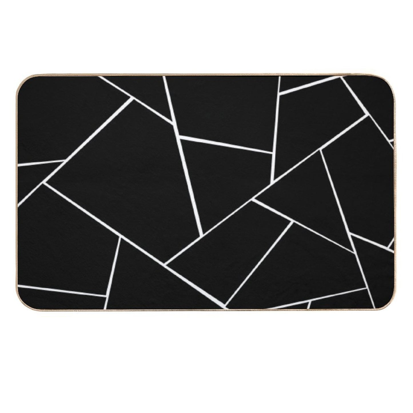 Black White Geometric Glam #2 #geo #decor #art Durable Bath Mat
