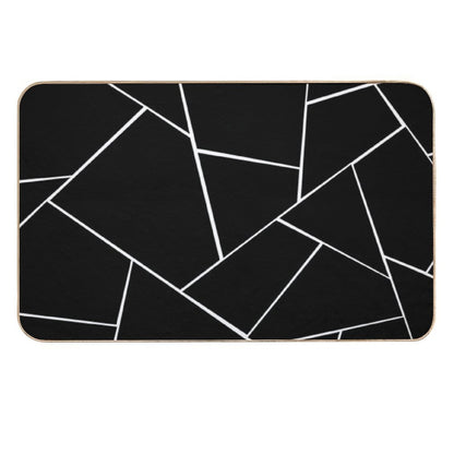 Black White Geometric Glam #2 #geo #decor #art Durable Bath Mat