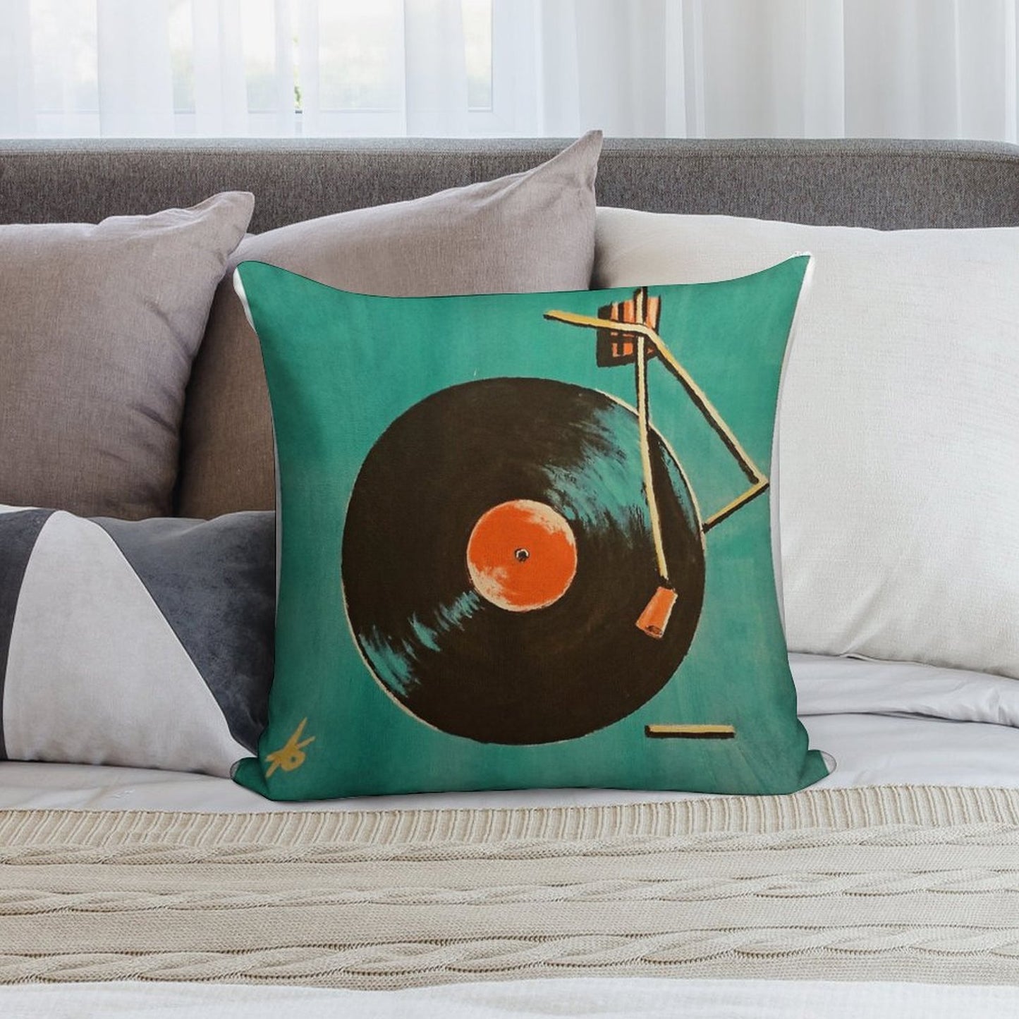 Longplay Soft Hidden Zipper Throw Pillow