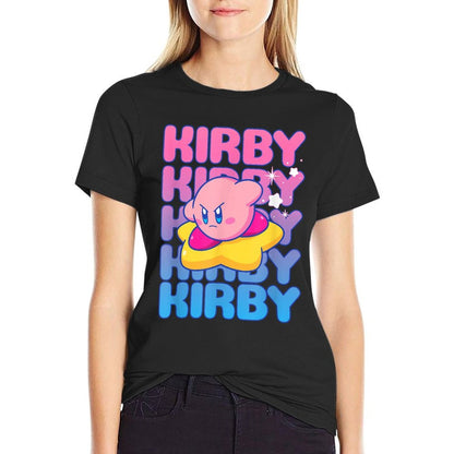 Kirby Nintendo Big Bubble Text Stack  Affordable Price T-Shirt