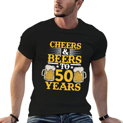 Cheers And Beers To 50 Years Funny 50th Birthday  Slim-fit Cut T-Shirt