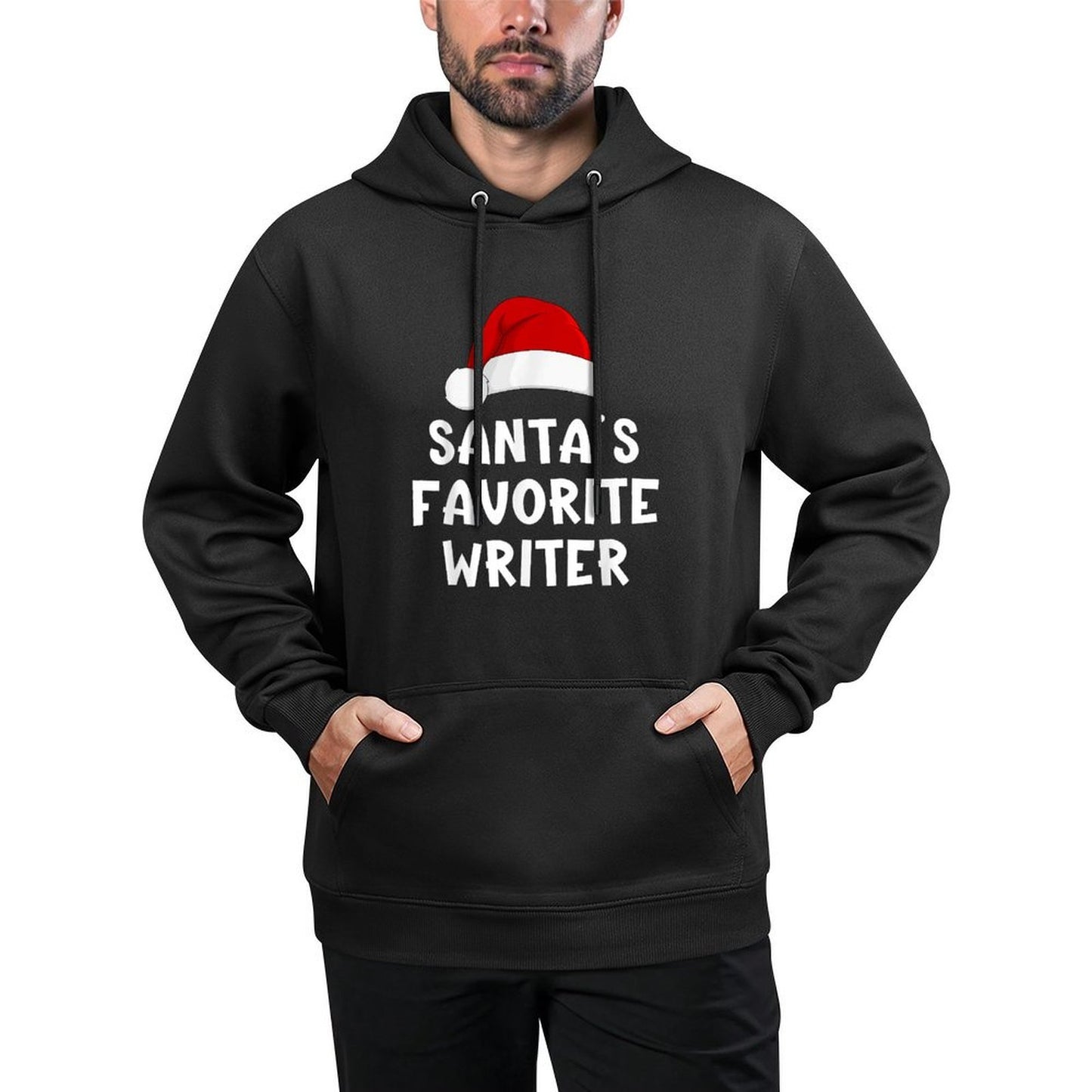 Christmas Santas Favorite Writer Funny Xmas Pajama Writing Unisex Design Hoodie