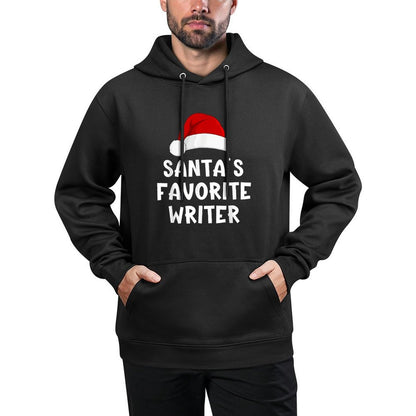 Christmas Santas Favorite Writer Funny Xmas Pajama Writing Unisex Design Hoodie