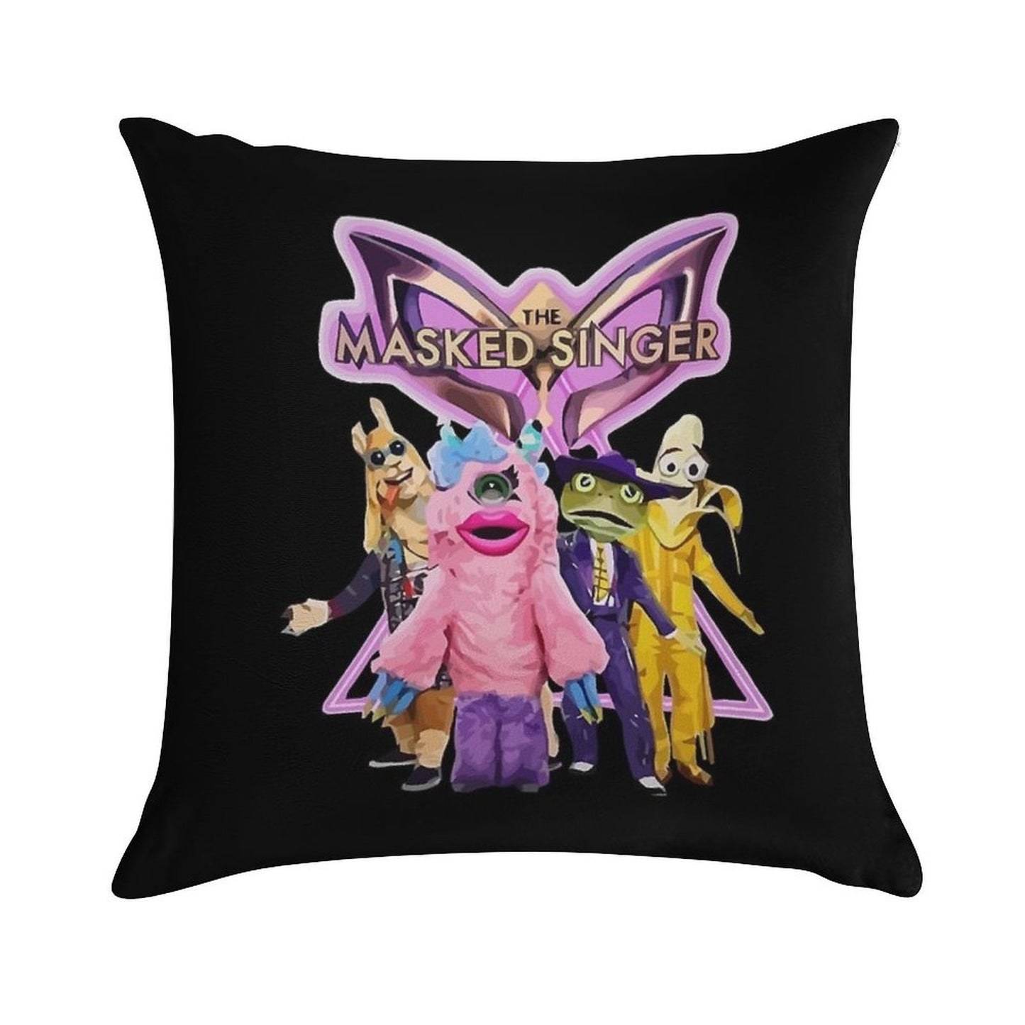 Awesome First Day The Masked Singer Merch Itv Masked Singer Awesome Since Soft Fade-Resistant Throw Pillow